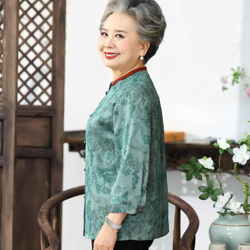 Women's Mid-Aged Spring/Autumn Open-Front Shirt