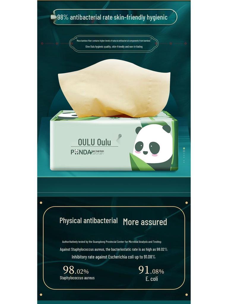 Oulu Panda Bamboo Pulp Napkin & Toilet Tissue Value Pack - 24 Packs