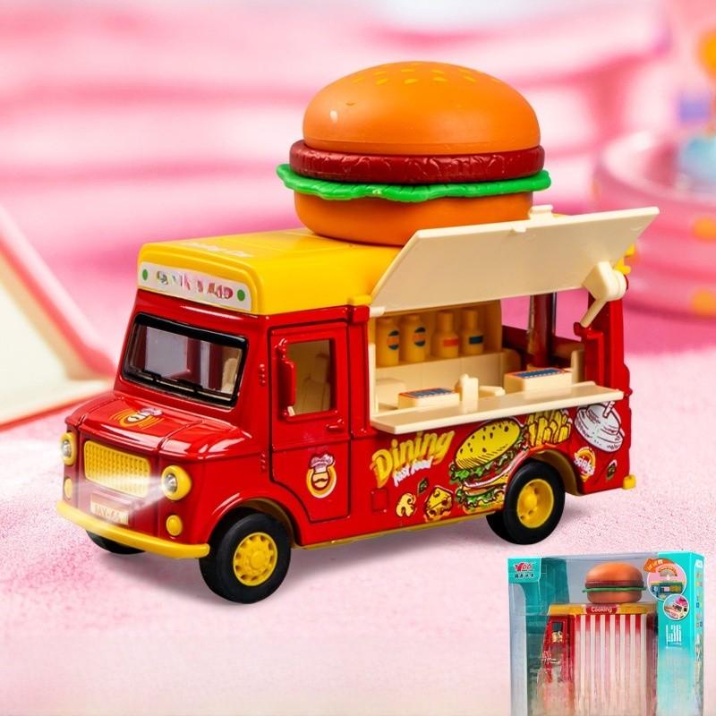 

Fast Food Cart Toy Model With Sound And Light For Kids Playroom Fun Ice Cream