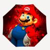 Super Mario Bros. Classic Gaming Poster Art Print Umbrella, Portable 3 Fold Compact Umbrella for Men & Women,S133