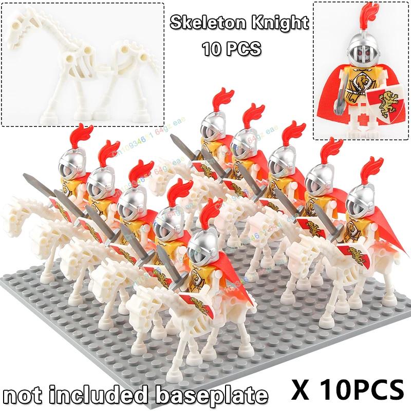 Medieval Skeleton Soldier Military Army Knight Building Block Accessories Action Figure Toys for Children Gifts AX9815 AX9816