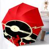 1pc Record Music Automatic Folding Umbrella - Compact 8-Rib Design, Durable Plastic & Iron, Lightweight for Outdoor Daily Use044