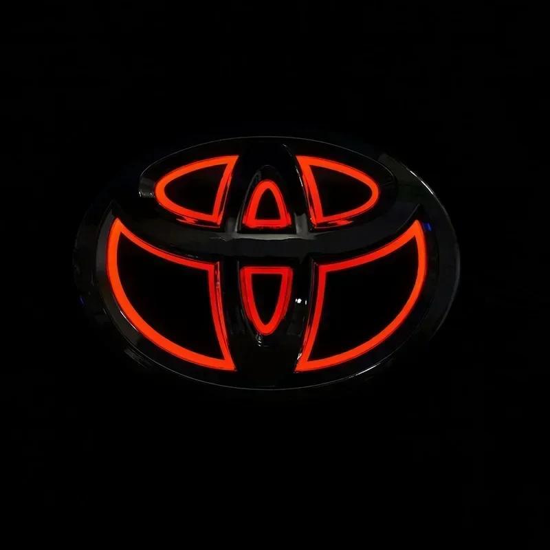 Dla Toyota Corolla Camry Reiz PRADO Vios Highlander LVALON Yaris LANDCRUIS 5D Grill Przedni Bagażnika Logo Światło LED Modernizacja