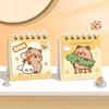 2026 Mini Desk Calendar Kawaii Dolphin Bear Cat Images Office Decor with Spiral Binding Student Table Calendar