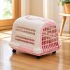 2-Door Hard Pet Carrier with Ventilation Breathable Hard-Sided Travel