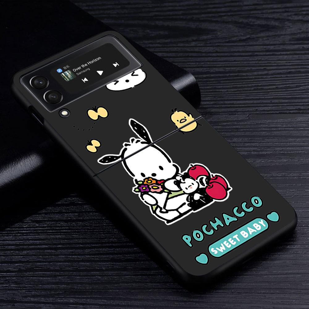 

Чехол Cinnamoroll Kuromi для Samsung Galaxy Z Flip4 Flip3 5G Жесткий ПК-чехол для мобильного телефона Z Flip 4 3 Черный Coque Zflip4 Zflip3 Чехол Samsung Z Flip3 5G