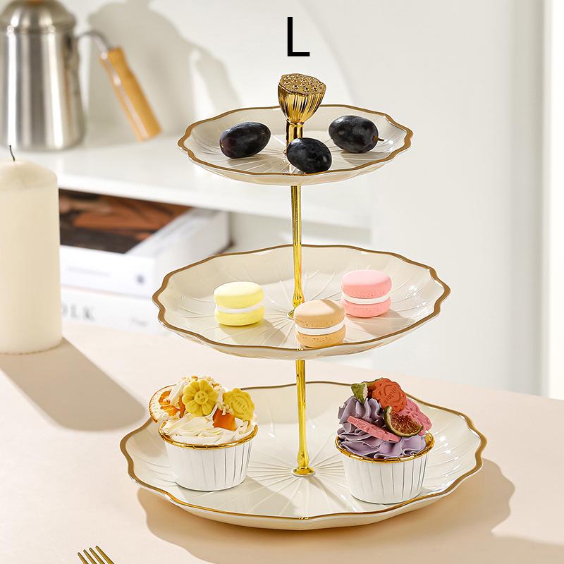 Double-Layer Skewer & Fruit Plate: Cake Stand and Pastry Tray for Afternoon Tea, Large & Small Sizes