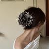 Stylish Leopard Pattern Hair Claw Popular Big Flower Jaw Clip Nonslip Hair Clamp Hair Styling Accessory for Women Girls