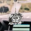 Cartoon Skull Car Rearview Mirror Acrylic Pendant Funny Car Ornament Charm Accessories Halloween Gothic Swing Pendant for Auto
