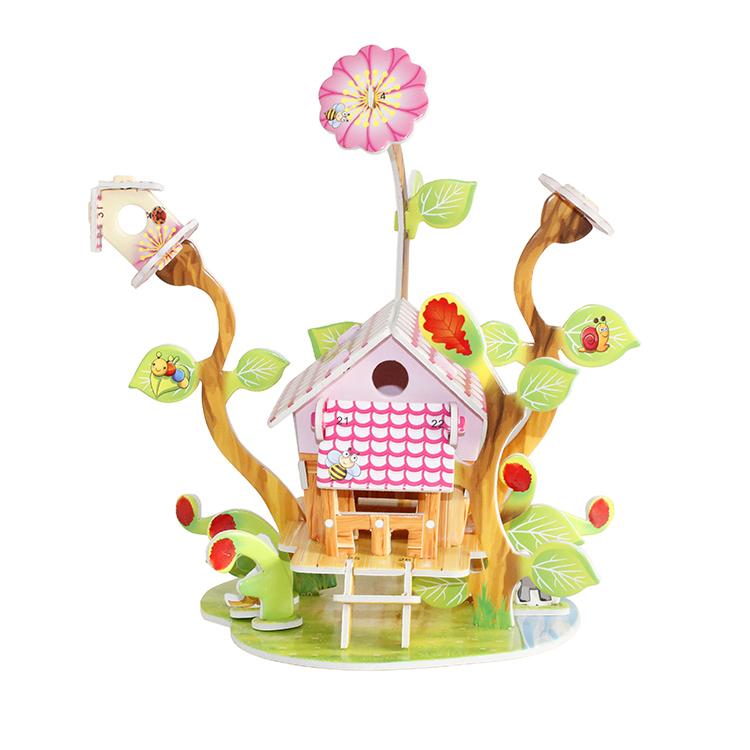 3D DIY Пазл Модель Замок Мультяшный Дом Сборка Бумага Пена Безопасность для Детей Подарок Авианосец Танк