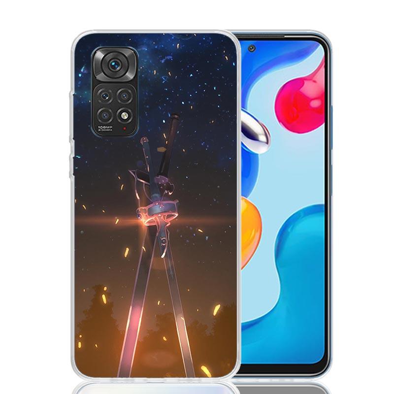 Anime Sword Art Online SAO Phone Case For Xiaomi Redmi Note 15 14 13 12S 12 Pro Plus 11S 11E 11 11T 10S 10 Art Soft Pattern Cove