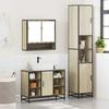 VidaXL 3-piece Bathroom Furniture Set Sonoma Oak, Storage Cabinet, Bathroom Cabinet, Vanity Unit 3301121