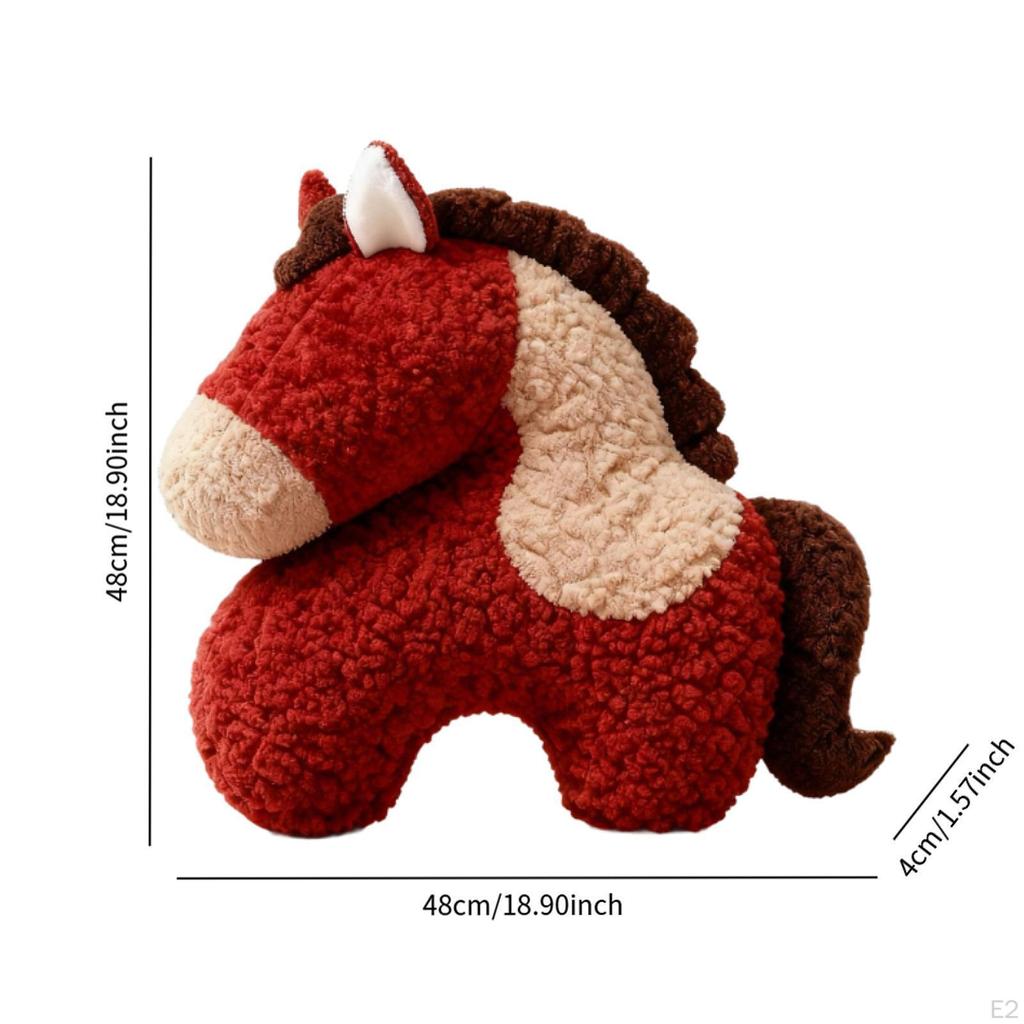 Horse Stuffed Animal Soft Ies Toys Home Decor Adorable Toy Chinese Year Ornament for