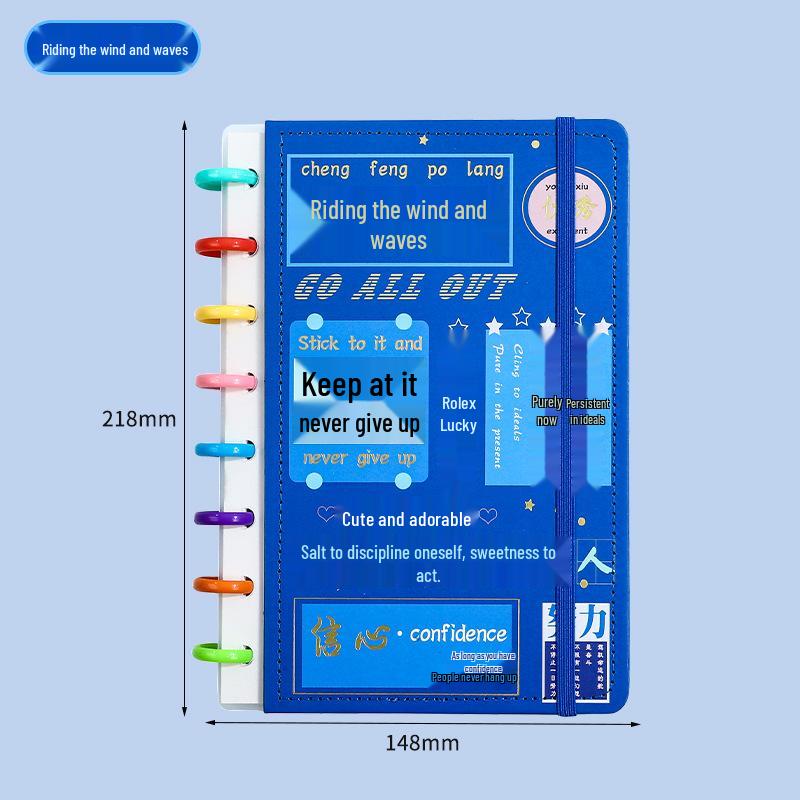 

Elegant A5 Mushroom Ring Notebook – Detachable, Creative Student Planner with Elastic Band