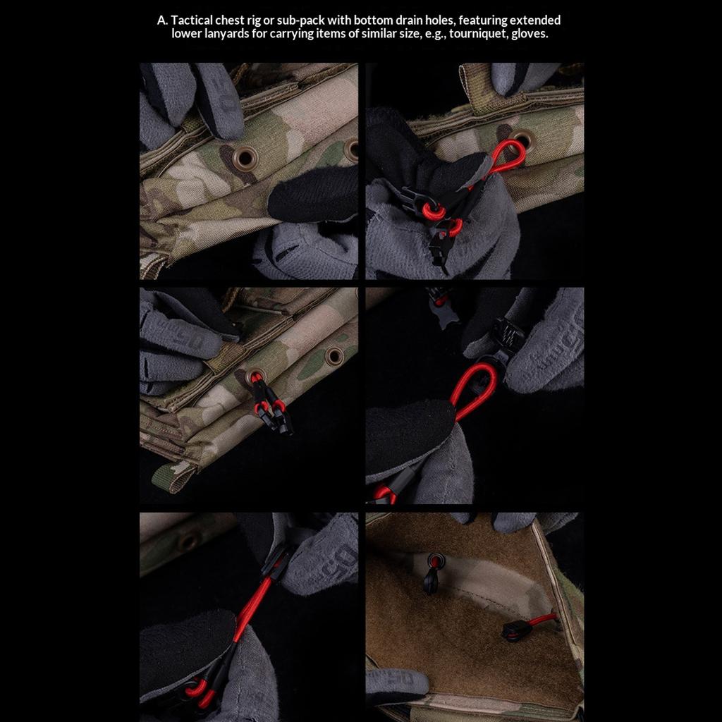 3 Stück Tourniquet-Halterriemen Verschleißfest Elastische TQ-Haltebänder Outdoor-Trainingsrucksack Lanyard für Chest Rig/Gürtel