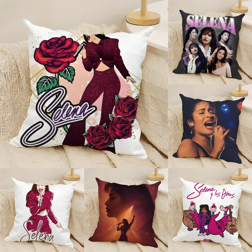 Music Of Latin Singer S-Selena 2 Pillow Case Linen Pillow Case Sofa Home Decor Cushion Cover Cushion Cove