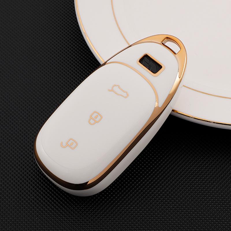 2021 Ideal One Key High-End TPU Goldrand Auto-Fernbedienung Schutzhülle