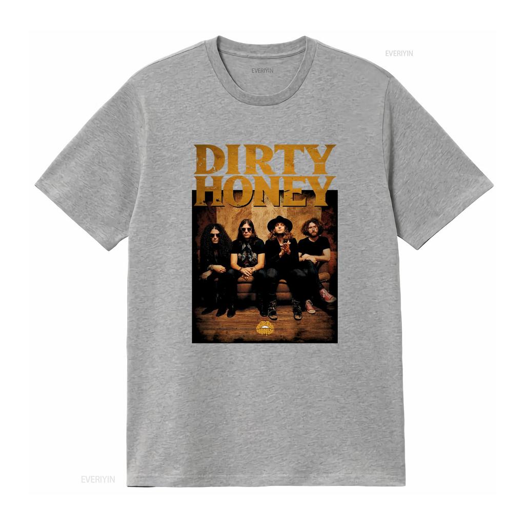 Dirty Honey Band Members Heavy Cotton Black T Shirt All Sizes Rock Design Ap369 vintage Washed Breathable homme Comfortable