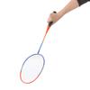 2 Pcs Badminton Racket Ferroalloy One Piece Skidproof Handle Orange Badminton Racquets Set for Beginner Professional