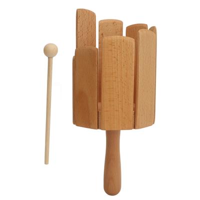 Tubo Musicale in Legno con Martello 8 Tonalità Tubo Sonoro Strumento a Percussione Orff per l'Insegnamento Musicale
