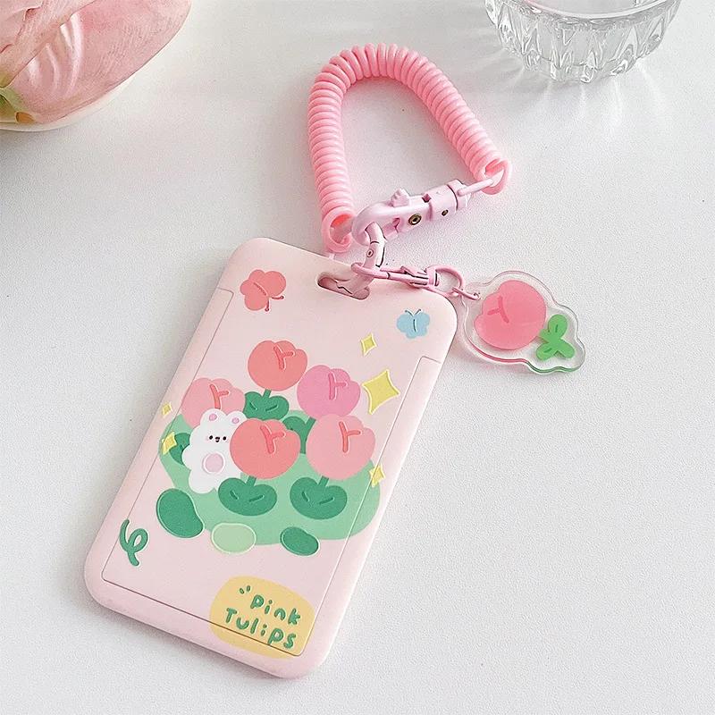 Cute Tulip Cartoon Korean Photo Card Holder Idol Photocard Holder Srudent ID/Bus/Bank Card Case Girls School Stationery