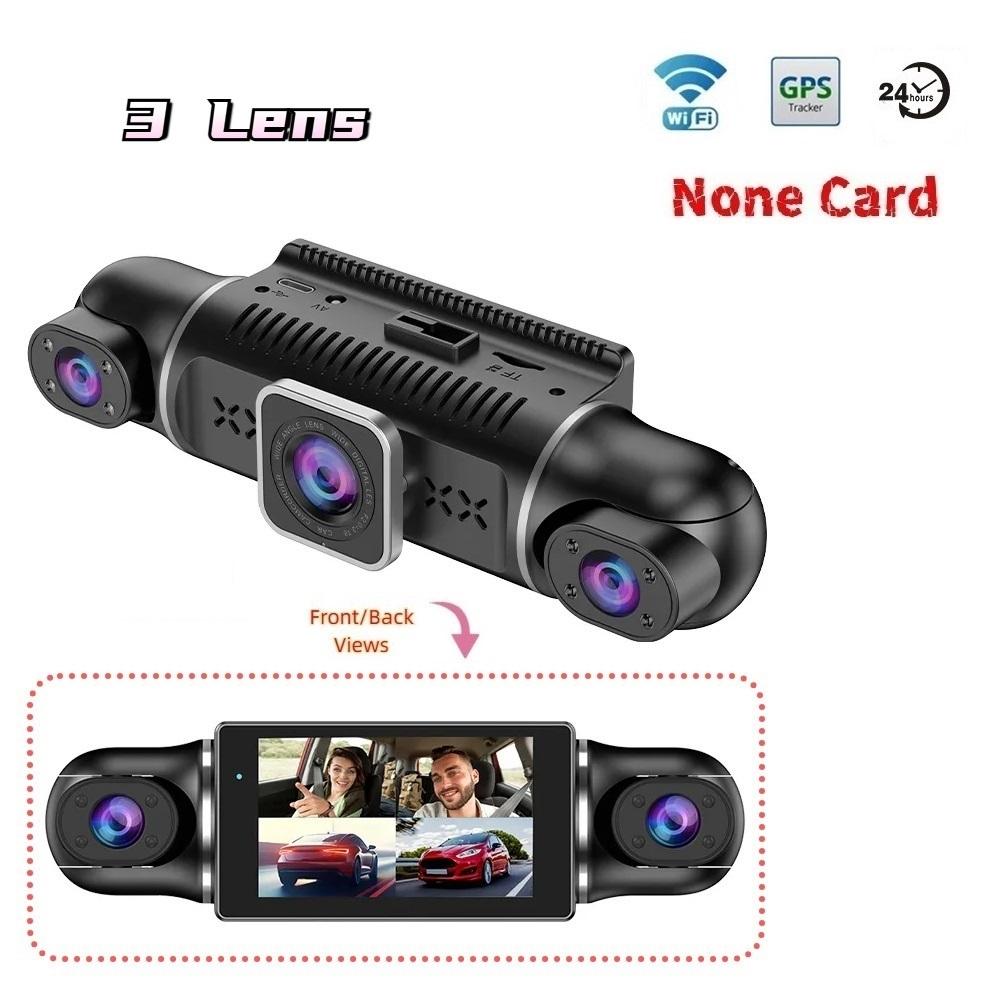 Four Lens Driving Recorder, 4 Recording 4 Screen Display, 1080P Night Vision, GPS, Loop Recording, WiFi Connection Camera