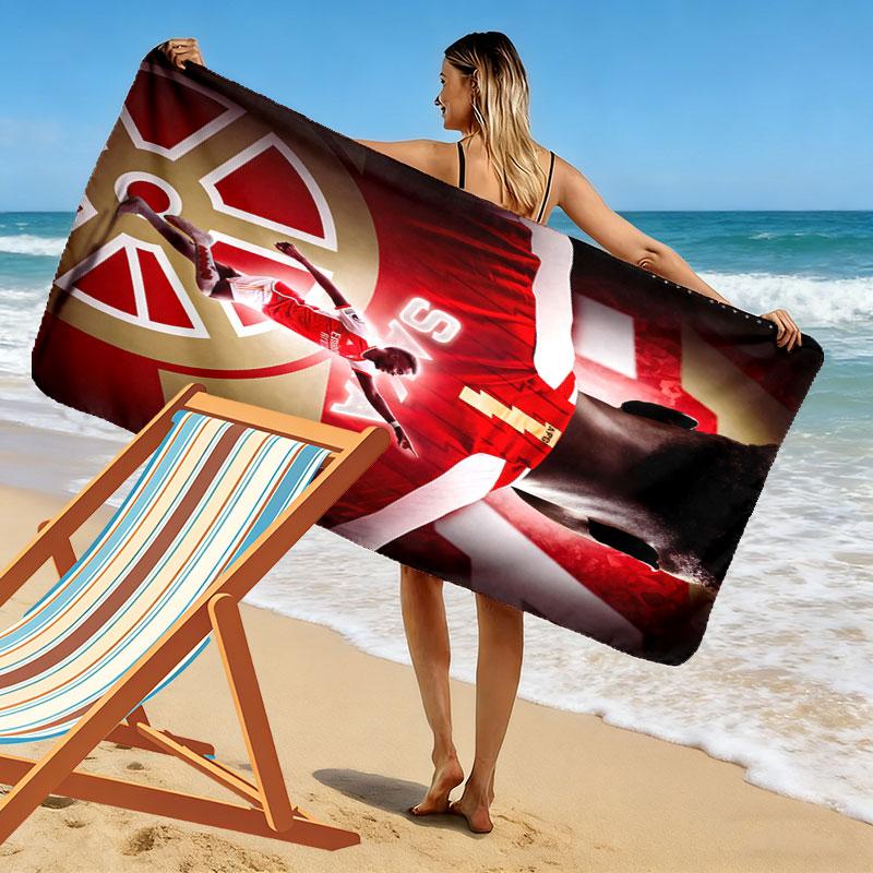 Bukayo Saka Glory Beach Towel, Large Soft Quick Dry Towel for Beach Camping Swimming