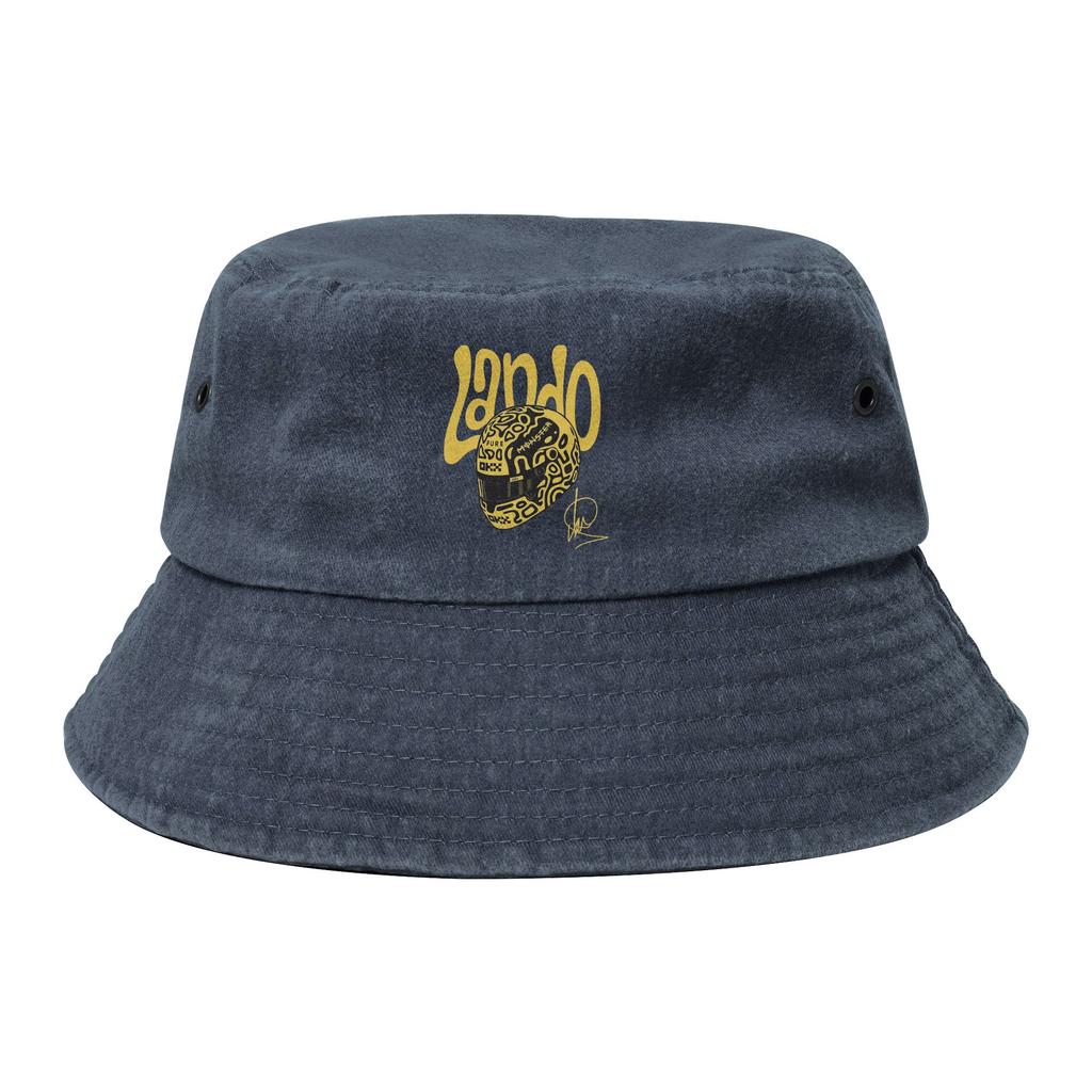 Reisekopfbedeckung L-Lando N-Norris British Racing Gewaschener Denim Fischerhut Herren Sonnenhüte Bob Hut Angeln Fischerhut Outdoor Sport