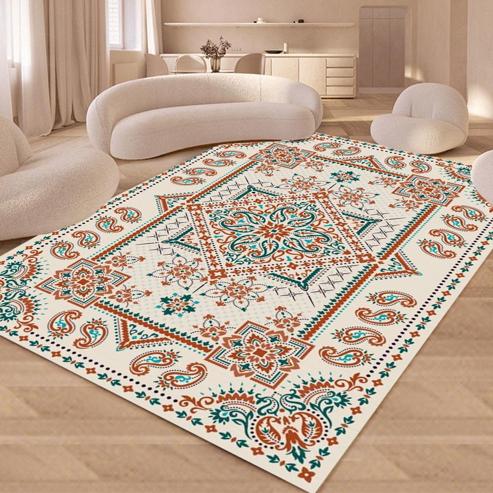 Traditional Oriental Area Rug Geometric Distressed Living Room Kitchen Dining Area Rugs Ethnic Soft Bedroom Rugs Kitchen Rugs