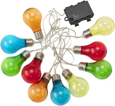 Takasho LGB-PT10CL Battery-Operated Garden Light, Party Light, 10 Color Bulbs, PVC Resin, Outdoor Christmas Illumination Light