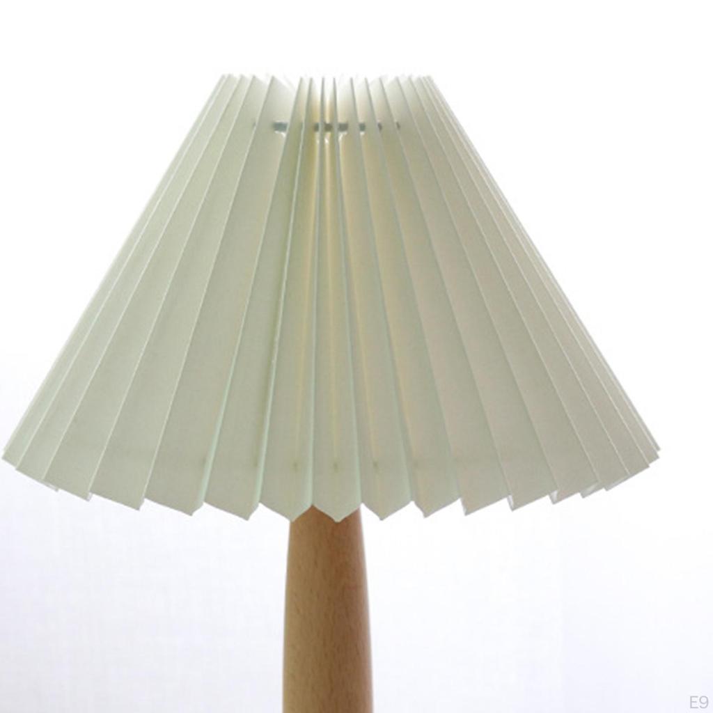 Modern Bedside Nightstand Lamps 14.17inch with PP folding washable Shades for Bedroom Guestroom