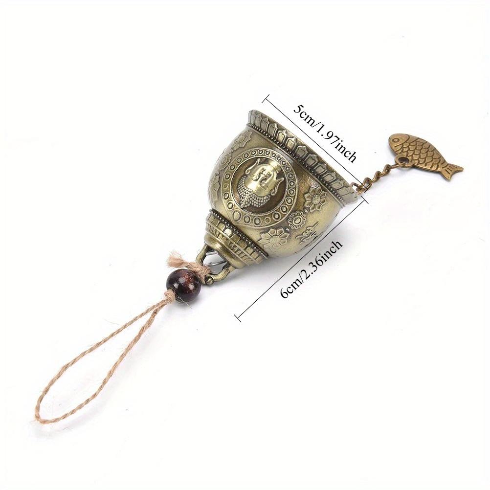1pc Hot Gift Crafts for Good Luck Lucky Blessing Feng Shui Wind Chime Buddha Statue Pattern Bell Fortune Home Car Hanging Decor