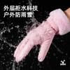 Autumn and Winter Fashion Cute Student Warm Outdoor Windproof Velvet Thickened Women's Bicycle Ski Riding Gloves