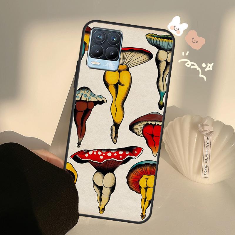 Sexy houby mrkev ovoce Pro OnePlus 10 Pro 9 Pro 8T Nord2 9R Pouzdro Pro Realme GT 2 Pro 7 8 GT Neo2 9i 8i C21 Coque
