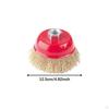 Crimped Wire Brush for Angle Grinding with Threaded Mandrel, Compact, Sturdy, Easy to Install,