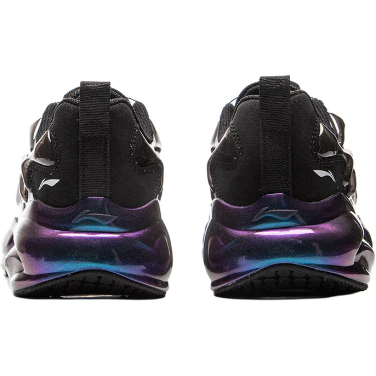 Li Ning Kids Sports Lifestyle Series Comfortable Versatile Shock Absorbing Durable Low Top Kids Running Shoes Men Running Shoes Black YKCV012-1