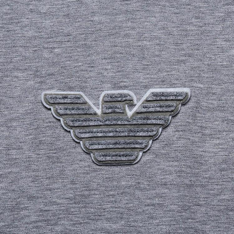 Emporio Armani Eagle Logo Lyocell Fiber Crew Neck Short Sleeve T-Shirt Men Tops Gray 3L1TCD-1JUVZ-0630