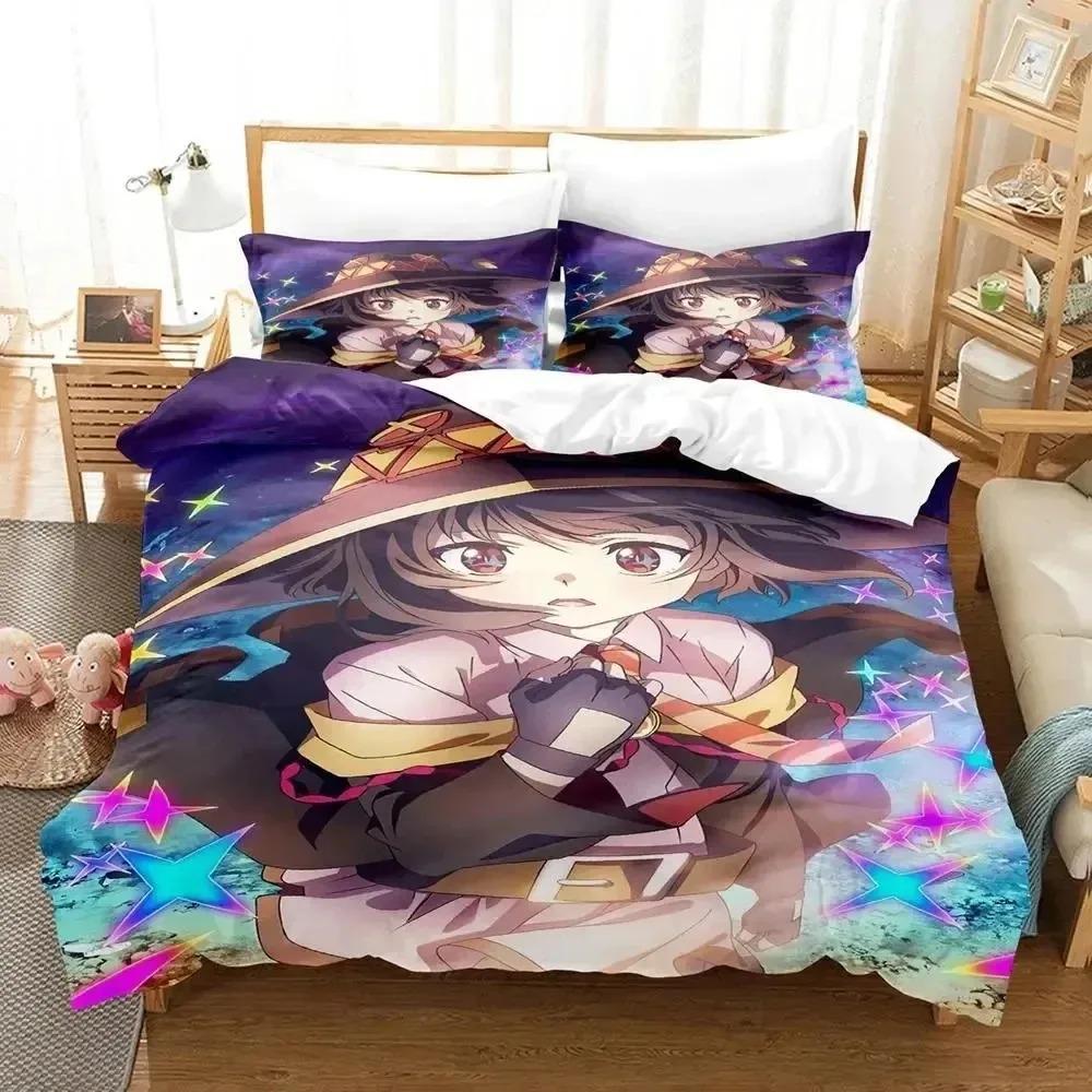 Comforter 3D Print Anime Konosuba Bedding Set For Bedroom Soft Modern S Comefortable Kids And