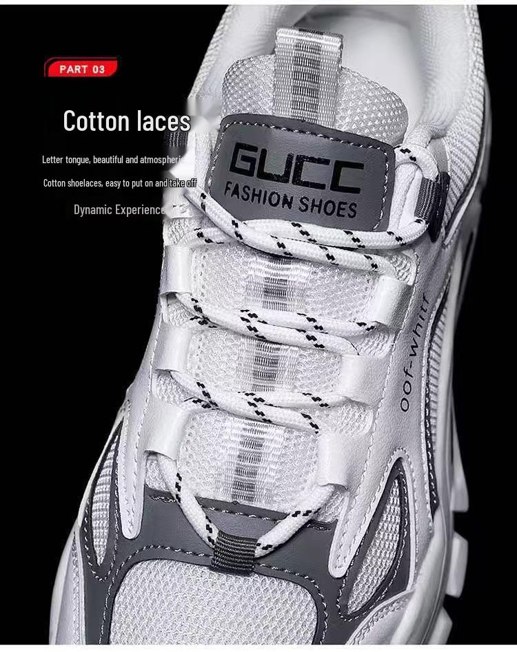 Men's Versatile Summer Sports & Casual Shoes: Chunky Sole, Running, Travel, Dad Style. Ideal for Middle School Students.
