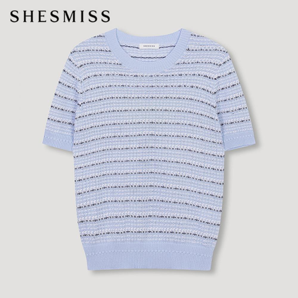 

She S miSS Weave Knit Top SSkpon21140 Ll light blue/55