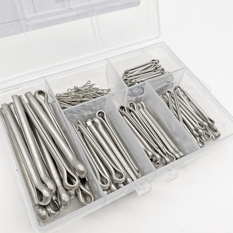 230-Piece 304 Stainless Steel Cotter Pin Set - Hairpin, Spring, U-Shaped & Positioning Pins 230pcs Stainless Steel Cotter Pin Set