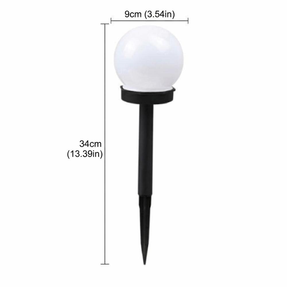 3pcs Waterproof Design Solar Bulb Lamp Solid Sealed Structure Outdoor Garden Light  Roadside Layout