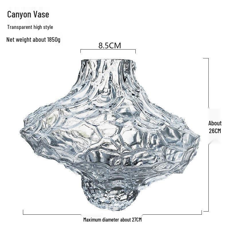 Vază Nordică Irregulară din Sticlă Valley: Decor elegant pentru casă pentru sufragerii și camere model