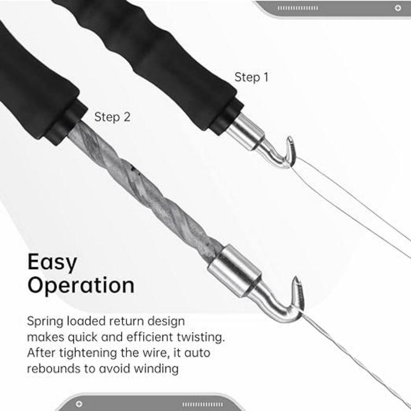 2026 New Semi-Automatic Rebar Tying Machine Wire Knoting Pliers Straight Pull Bar Binding Hook Construction Site Winding Tool