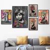 Street Graffiti Art Girl Abstract Canvas Painting On The Wall Posters for Living Room Paintings Prints Picture Bed Room Decor