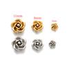 30pcs Stainless Steel Rose Flower Spacer Beads For Jewelry Making DIY Rose Pendants Charms Loose Beads Jewelry Findings Crafts