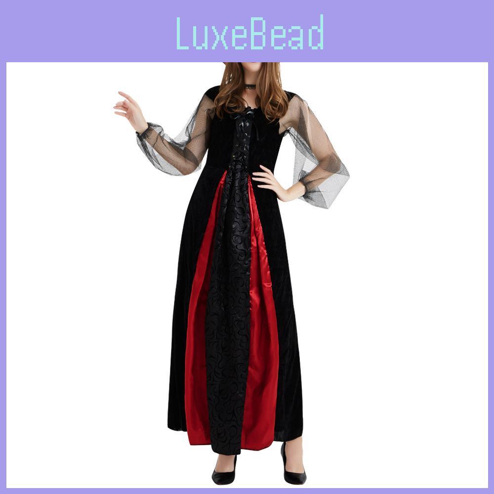 Charming Women's Witch Vampire Long Dress 2023 Halloween Costume For Stage Wear