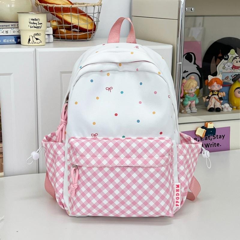 Schoolbag new polka dot personalized backpack cute simple high value girl feeling schoolbag fresh junior high school student backpack