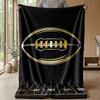 Golden Football Design Theme blanket Lightweight Warm Flannel Blanket Decorative Throw Blanket for Home Decoration