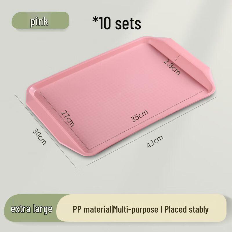 White Rectangular Plastic Serving Tray